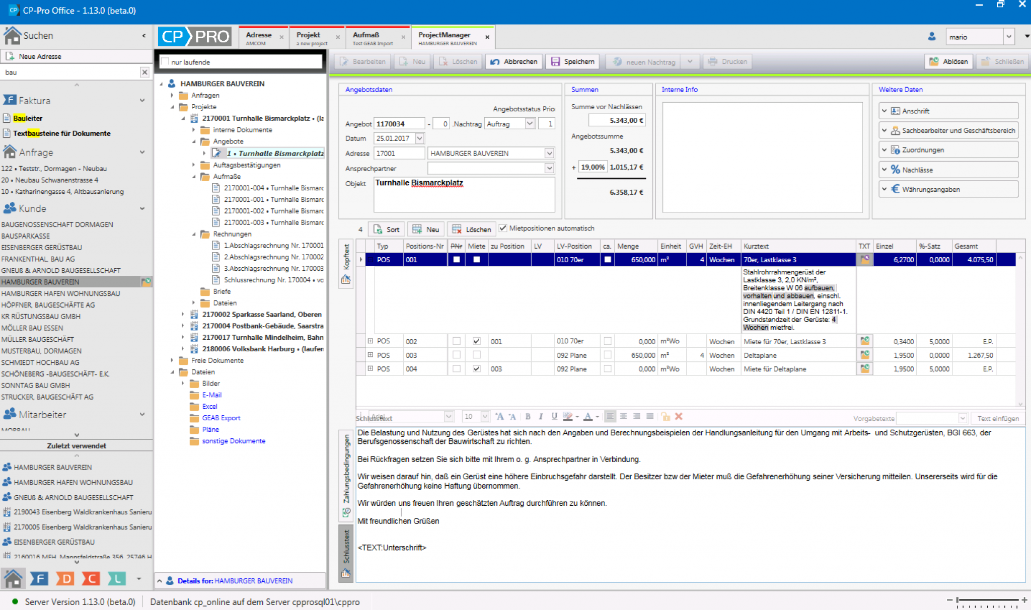 CPPro Version 4 Work & Trend